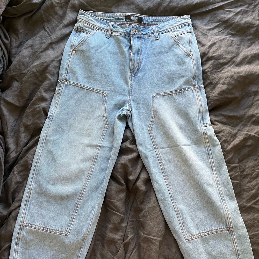 Jeans — ‘original vintage' Monkey Ride light wash cargo jeans (size 7)